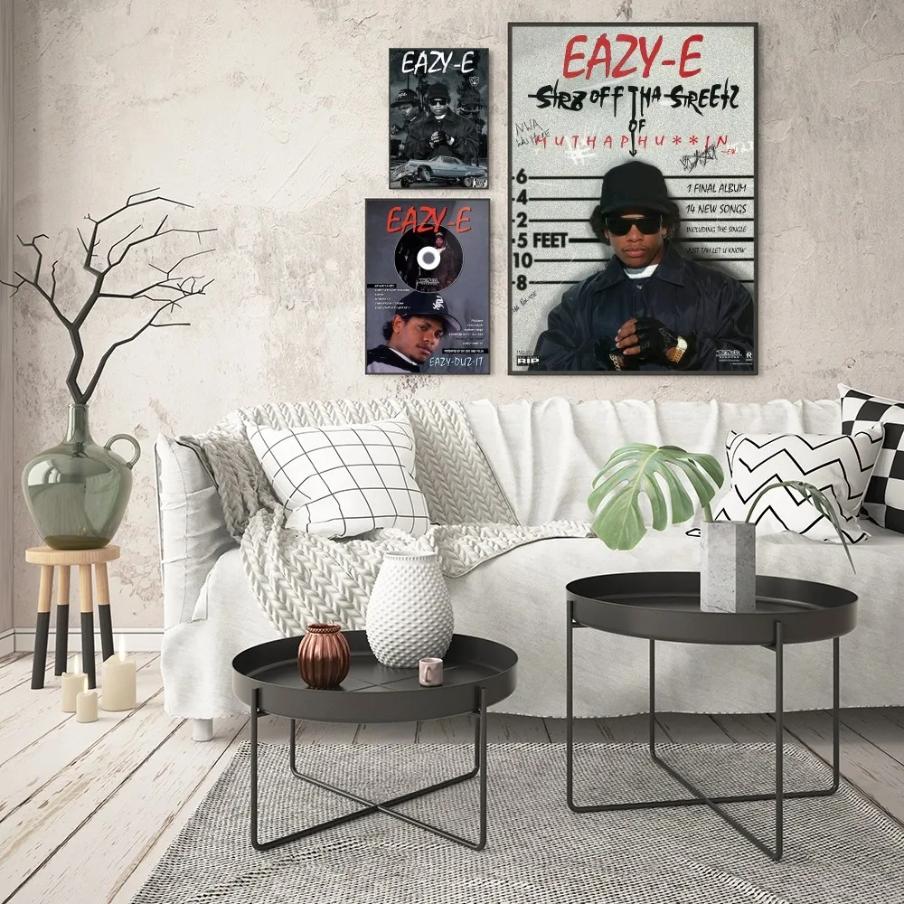 1pc Hip Hop Music Stars Ice Cube Eazy-E Poster Good Quality Prints Vintage Room Home Bar Cafe Decor Aesthetic Art Wall Painting