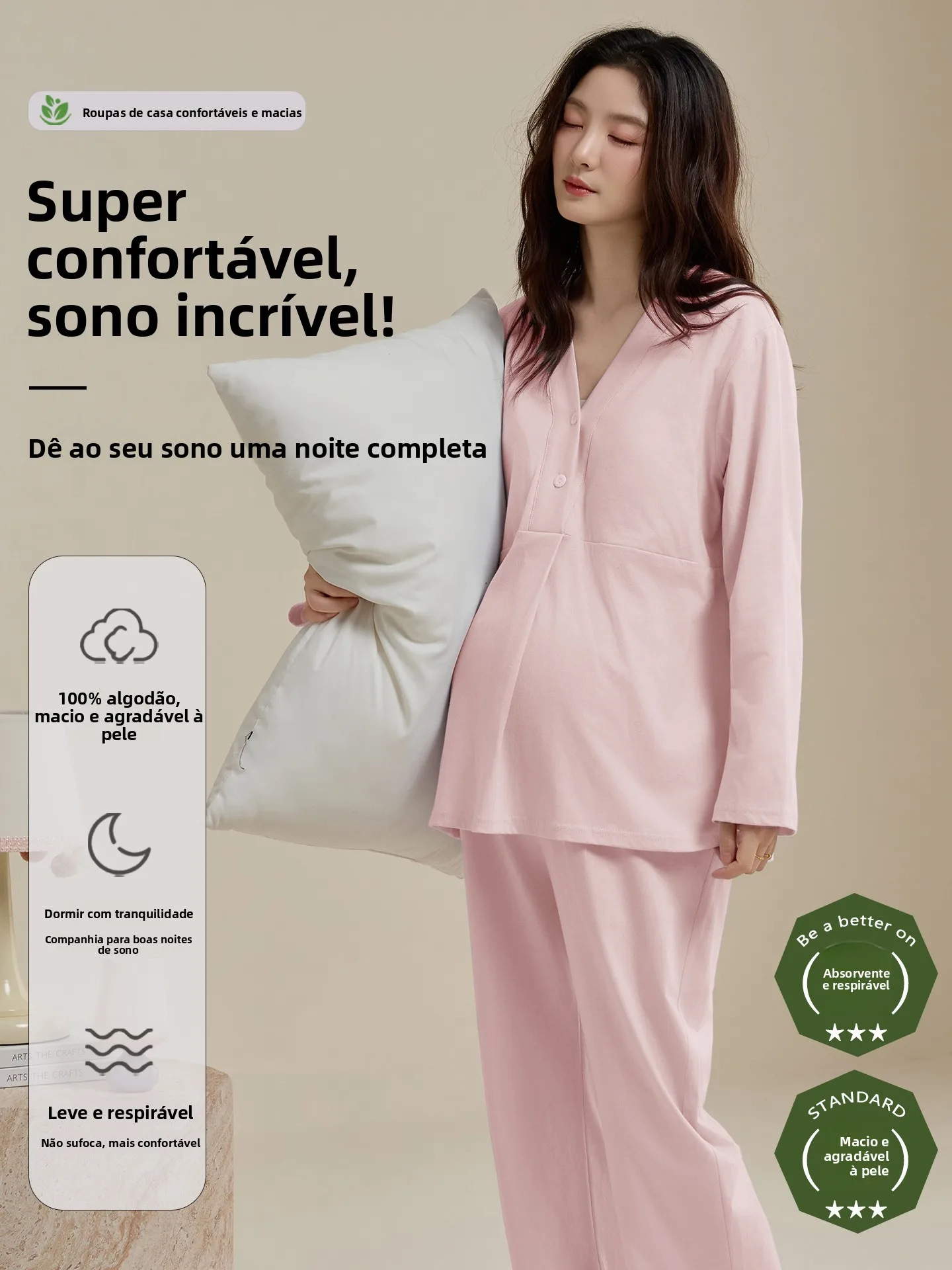pure-cotton-sleepwear-thin-long-sleeve-with-chest-pad-for-pregnant-women-nursing-mothers-home-clothes-autumn-seasonal-use