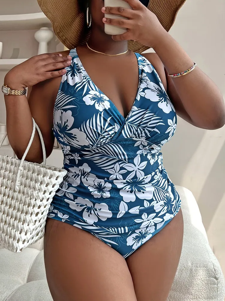 Women\'s Swimsuit Plus Size Swimwear 2024 Woman Sexy Bikini Two-Piece Bath Suit Beachwear Big Size Swimming Suit Monokini Tankini