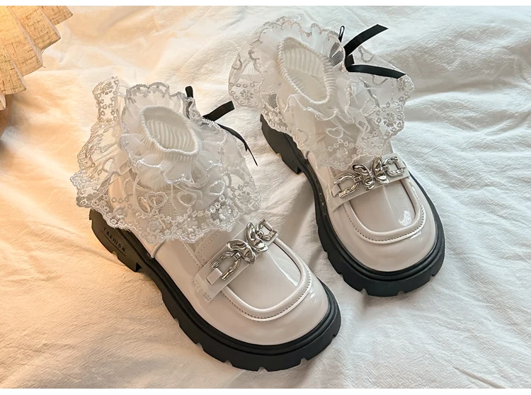 Mädchen Chunky Loafers mit Schleife 2026 Neue Herbst Kleinkind Prinzessin Mary Jane Schuhe PU Lackleder Kinder Schulschuhe – Detail 7