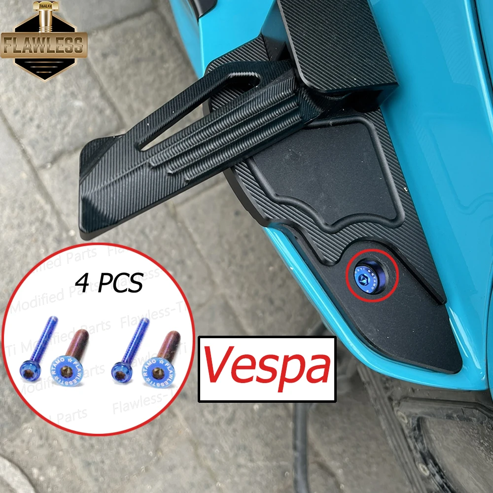 

Титановый болт подставки для ног FLAWLESSTI Gr5 для Vespa Sprint 150 Primavera 150