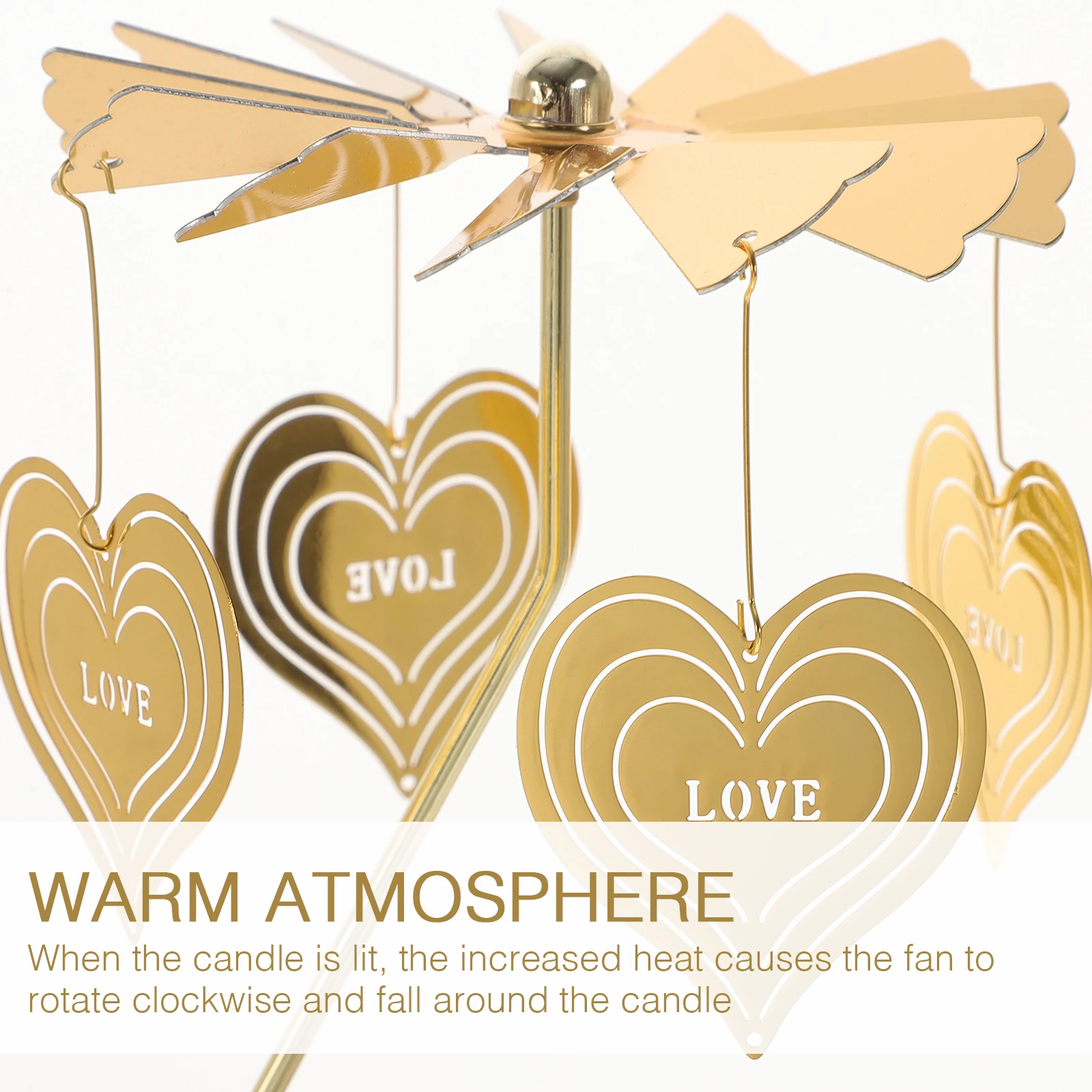 

Rotating Candleholder Iron Desktop Tabletop Stand Romantic Party Birthday Holiday Decoration Containers