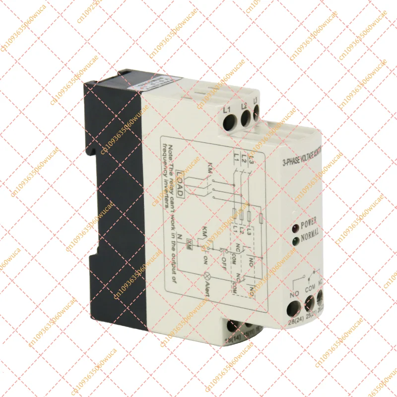 MR06S 3 Phase Sequence Protection Relay Overload Motor Controller 2NO 2NC