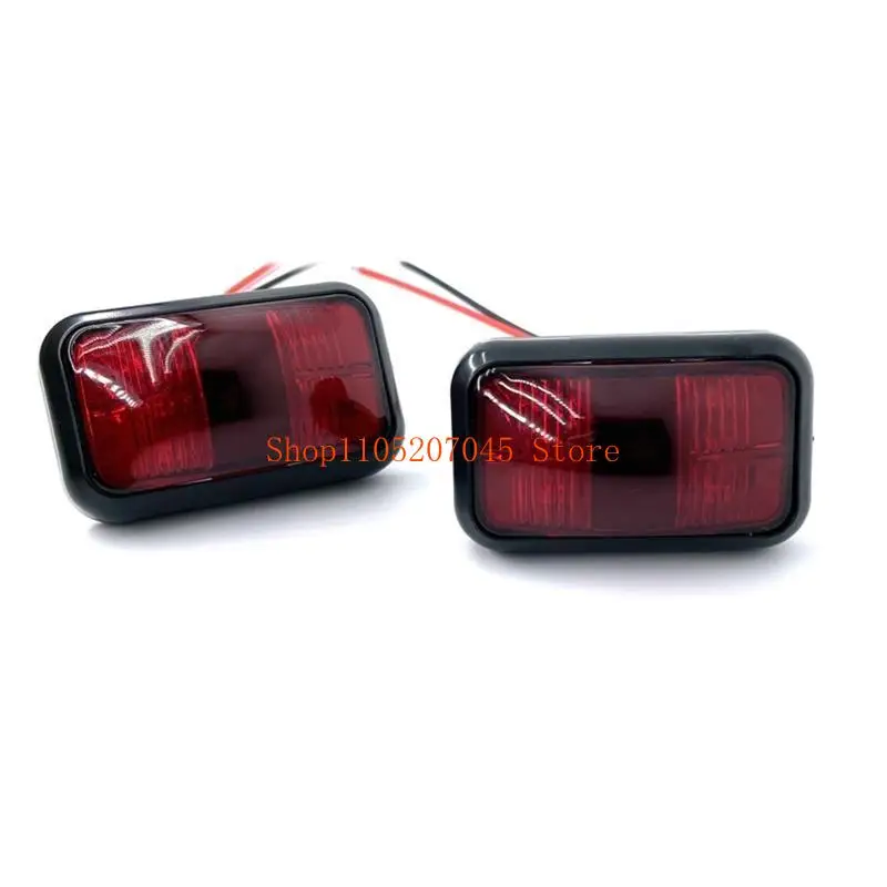 37cd 5Pcs Truck Trailer Side Marker Indicators Clearance Light Car Brake Rear Lamps