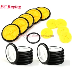 1Pc-20Pcs Small Smart Car Tire Chassis Plastic Robot Rubber Chassis Wheel for single chip microcomputer Toy car tires