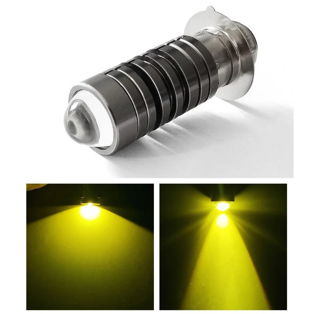مصباح دراجة نارية LED مزدوج اللون ، مصباح أمامي ، ملحقات موتو ، H4 ، P15D ، كشاف مساعدة ، من من من من من نوع K ، 12 فولت