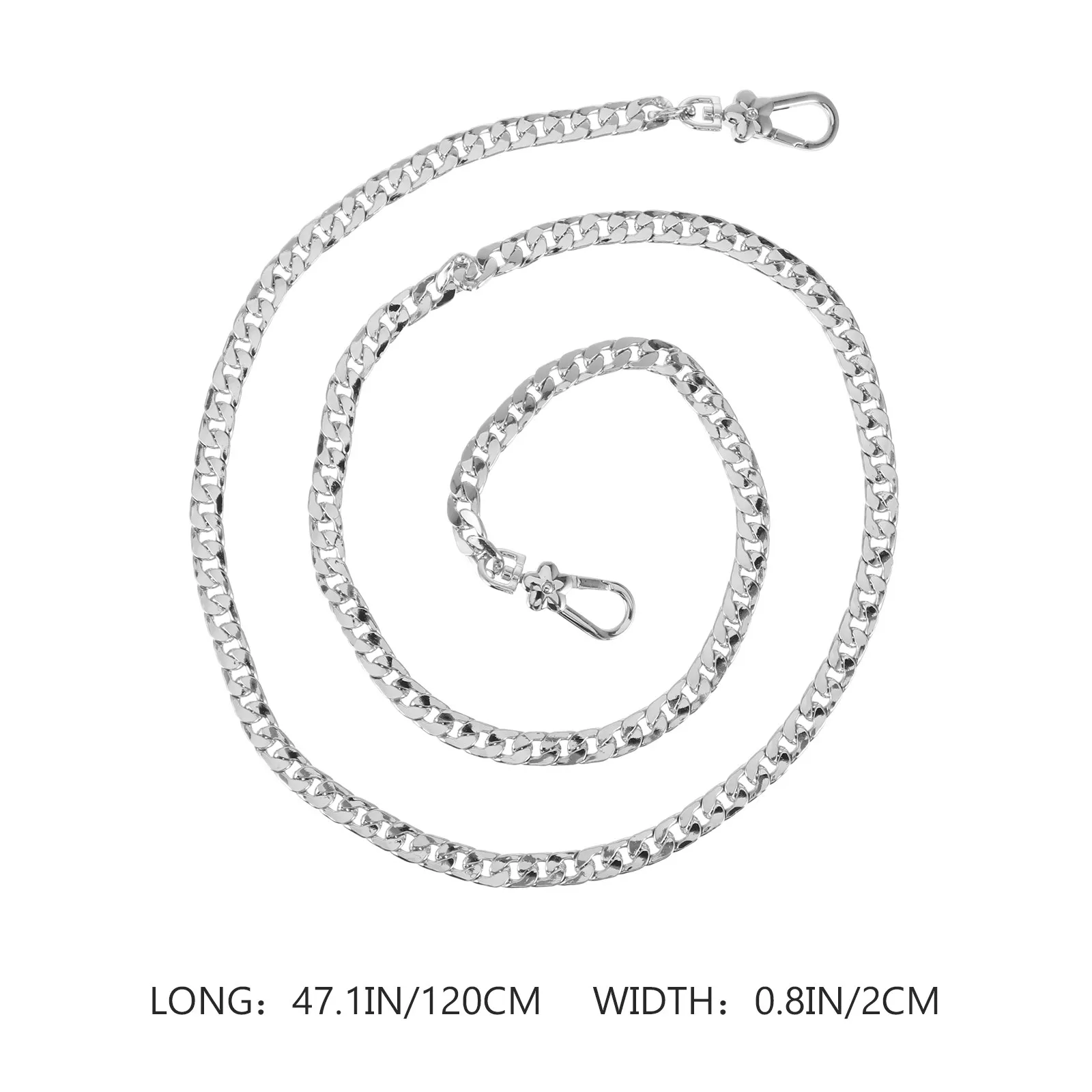 Luxury Grade Metal Purse Chain Strap Replacement for Handbags Cross Body Shoulder Bags Clutches Polished Glossy Tough Ductile