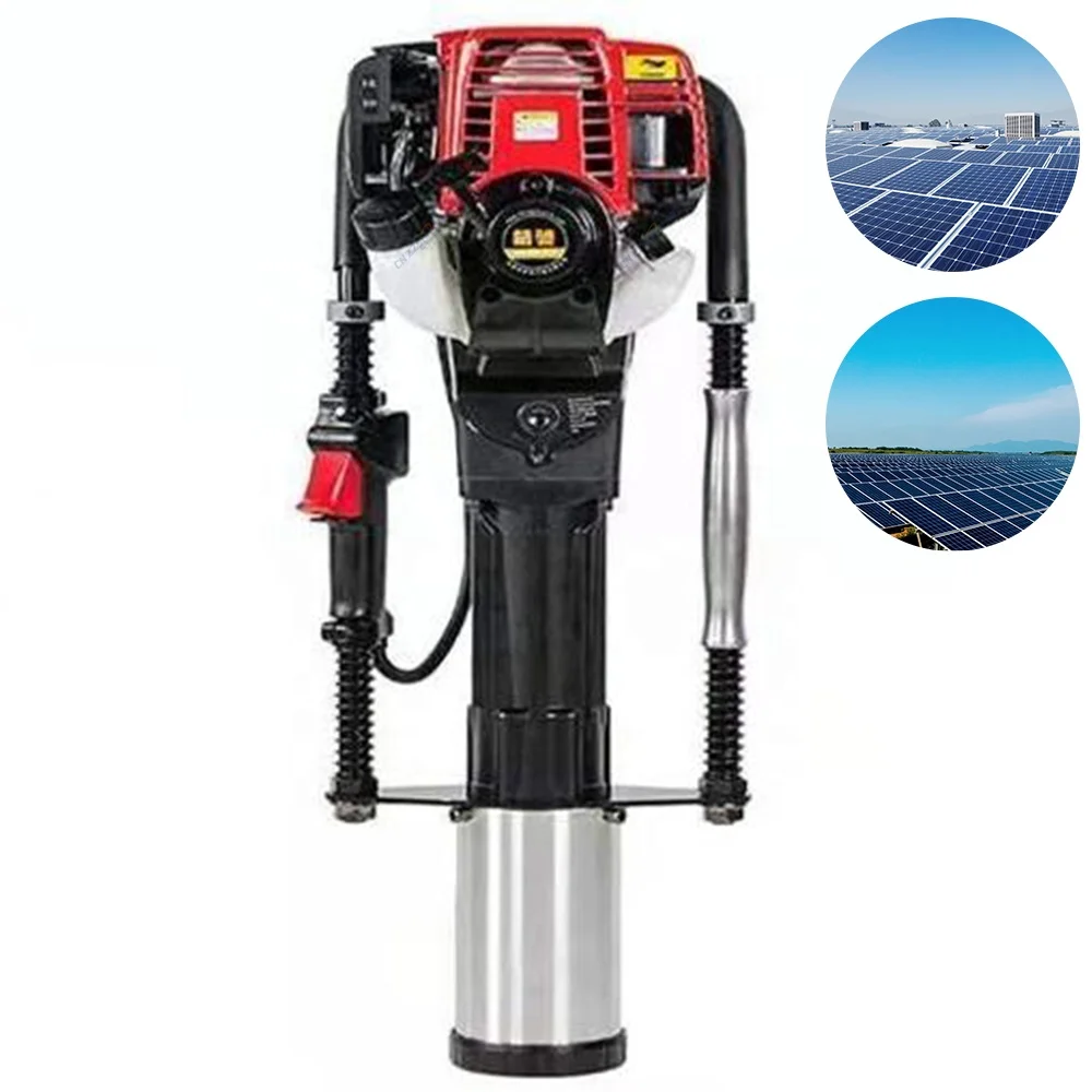 Professional Mini Electric Driven Rock Pile Driver/Good Performance Handheld Fence Post Digging Driller