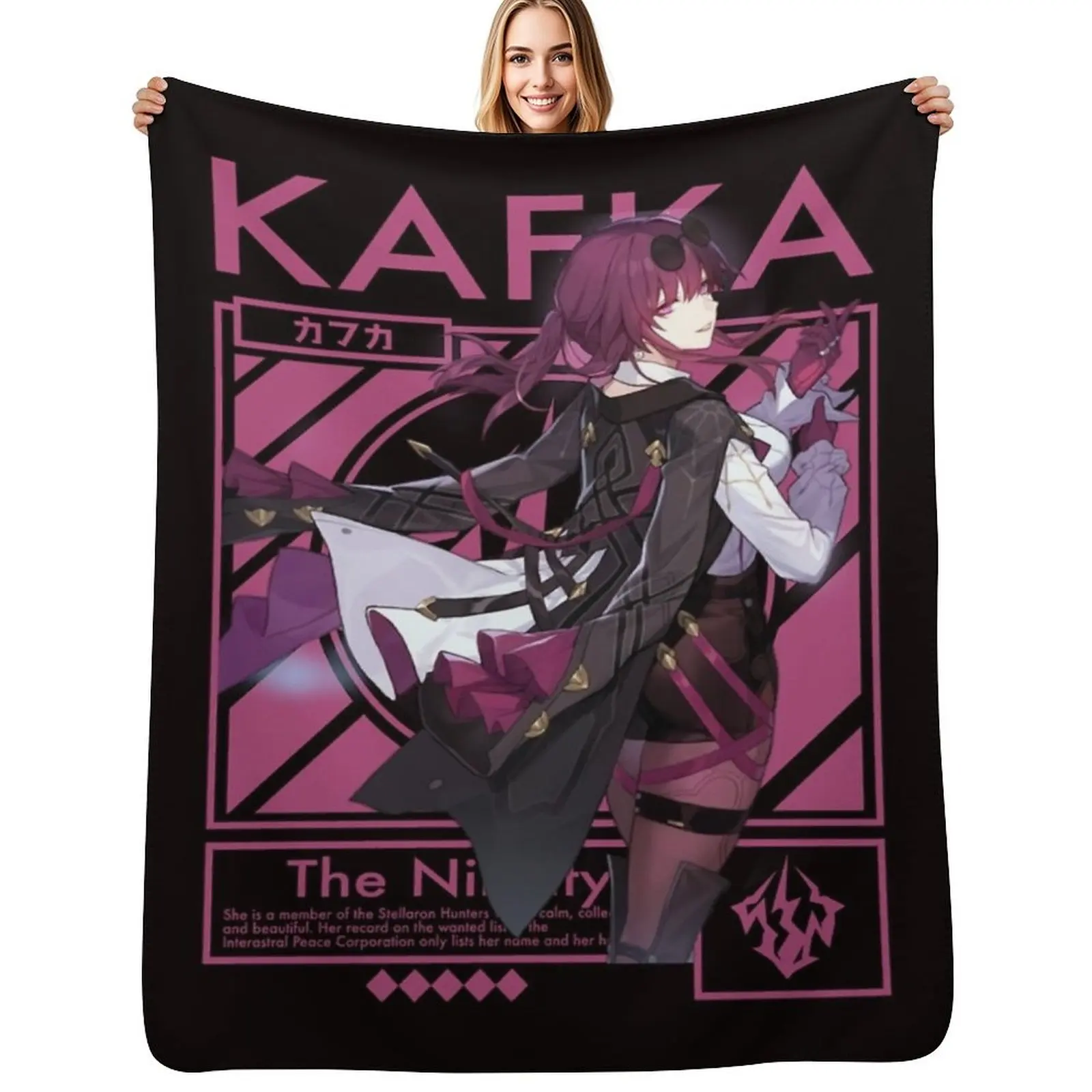 

HONKAI STAR RAIL KAFKA Throw Blanket for sofa Cute cosplay anime Extra Large Throw Blankets