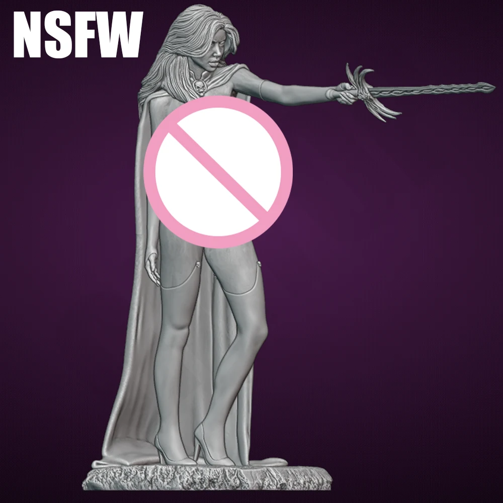 1/24 kit de modelo de impressão 3d sexy morte princesa guerreiro nsfw resina figura modelo kit diy estátua de redução em miniatura kit sem pintura brinquedo