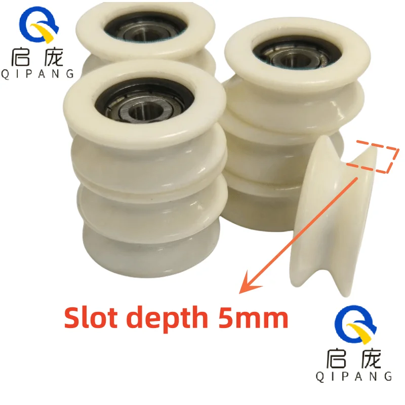 Imagem -06 - Qipang-roda Cerâmica do Guia Rolamento de Esferas Rolo Guia Fio da Polia Rodas Cruzadas Matéria Têxtil 10 Pcs