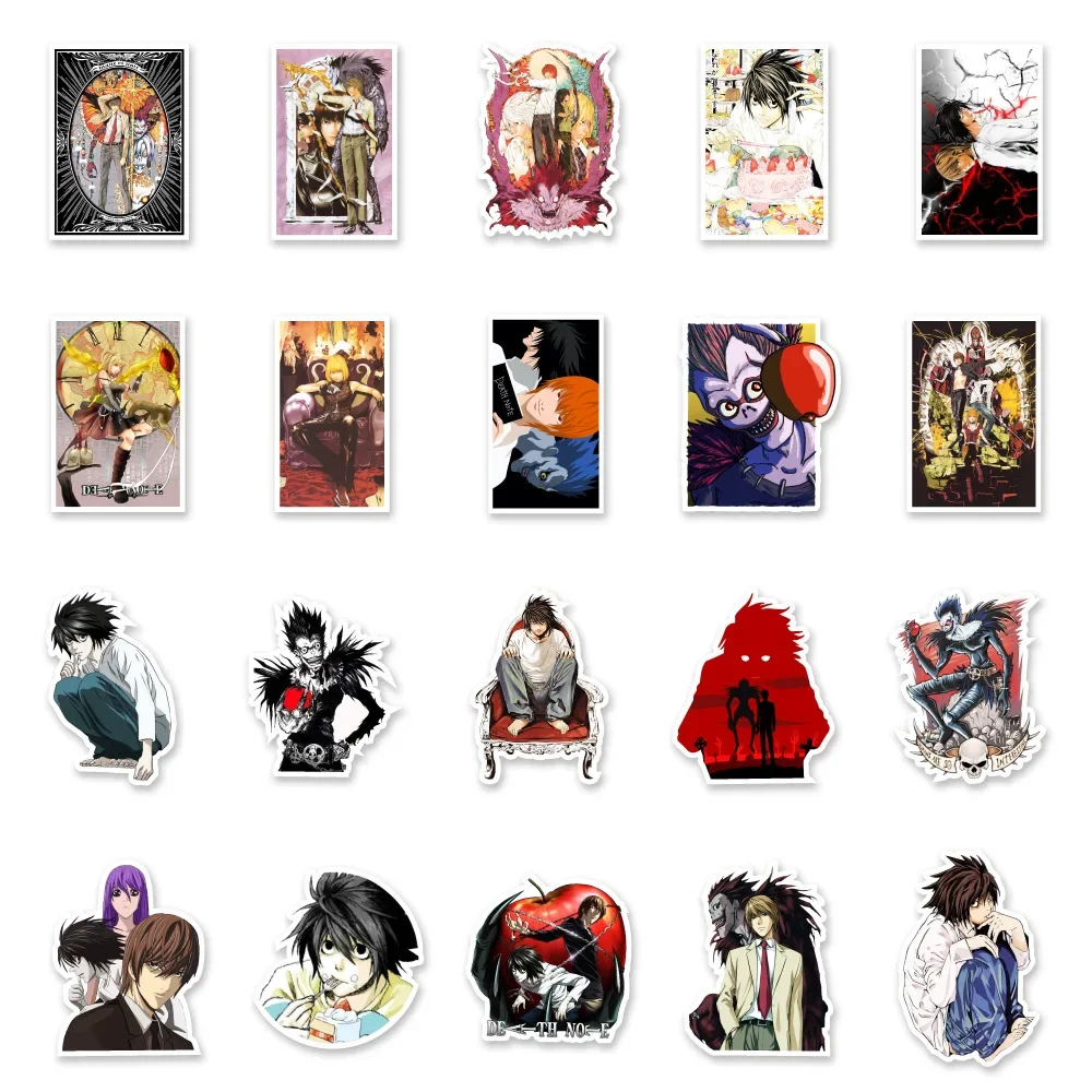 10/50Pcs Cartoon Anime Death Note Stickers Decal Decoration DIY Scrapbook Luggage Laptop Bike Suitcase Car Graffiti Toys