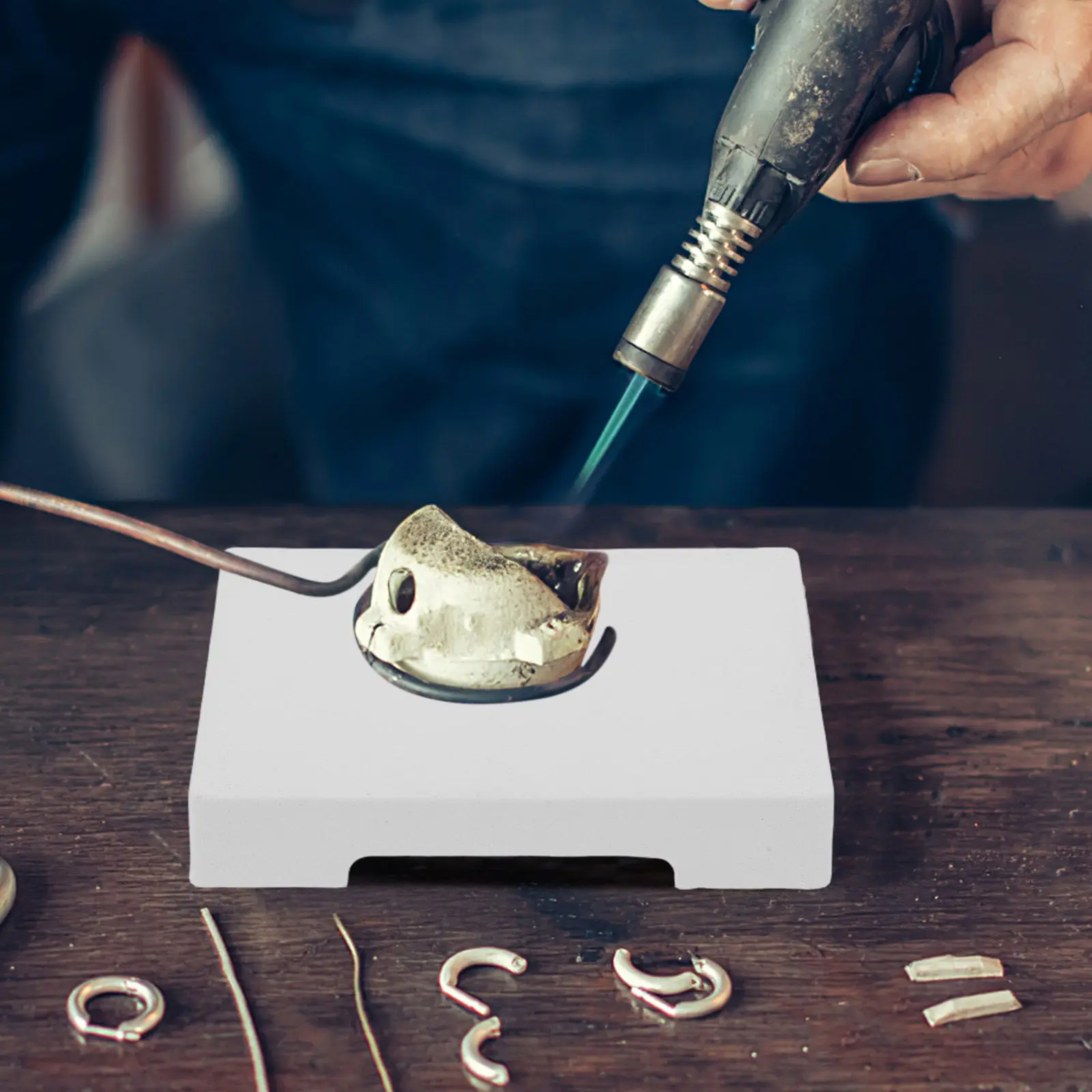 

Термостойкая паяльная доска для изготовления ювелирных изделий, огнеупорный кварцевый кирпич, поверхность для сварки, 6.56x4.83x1.14 дюйма