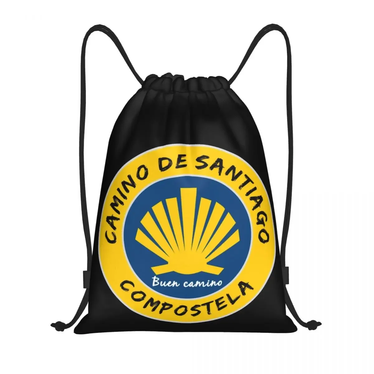 

Изготовленная на заказ сумка на шнурке Испания Compostela для покупок, рюкзаки для йоги, женские и мужские рюкзаки Camino De Santiago Sports Gym Sackpack