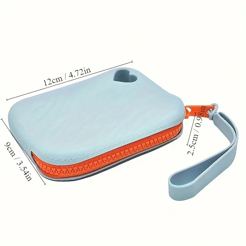 1pc New Silicone Wallet Key Card Storage Bag Waterproof and Dustproof Storage Bag Pet Snack Bag