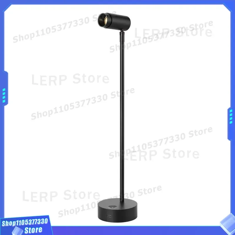 Portable LED Desk Lamp Modern ABS Aluminum Body Stainless Steel Accents Wireless Charging Battery Powered Easy Reading Light