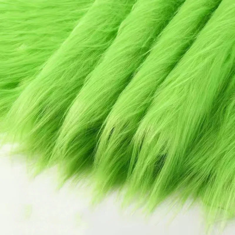 14colors 5x180cm Long Faux Fur Plush Silk Fabric Handmade DIY Doll Garment Toy Beard Hair Immitation Fox Fur Plush Ribbon Fabric