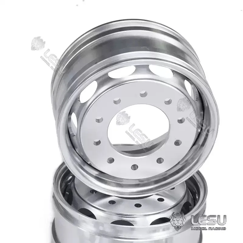 LESU W-2043-C 1/14 Aluminiowa oś kołnierzowa do ciężarówek z 10 otworami Owalna piasta przedniego koła Odpowiednia do ciągnika siodłowego Tamiya lub do majsterkowania