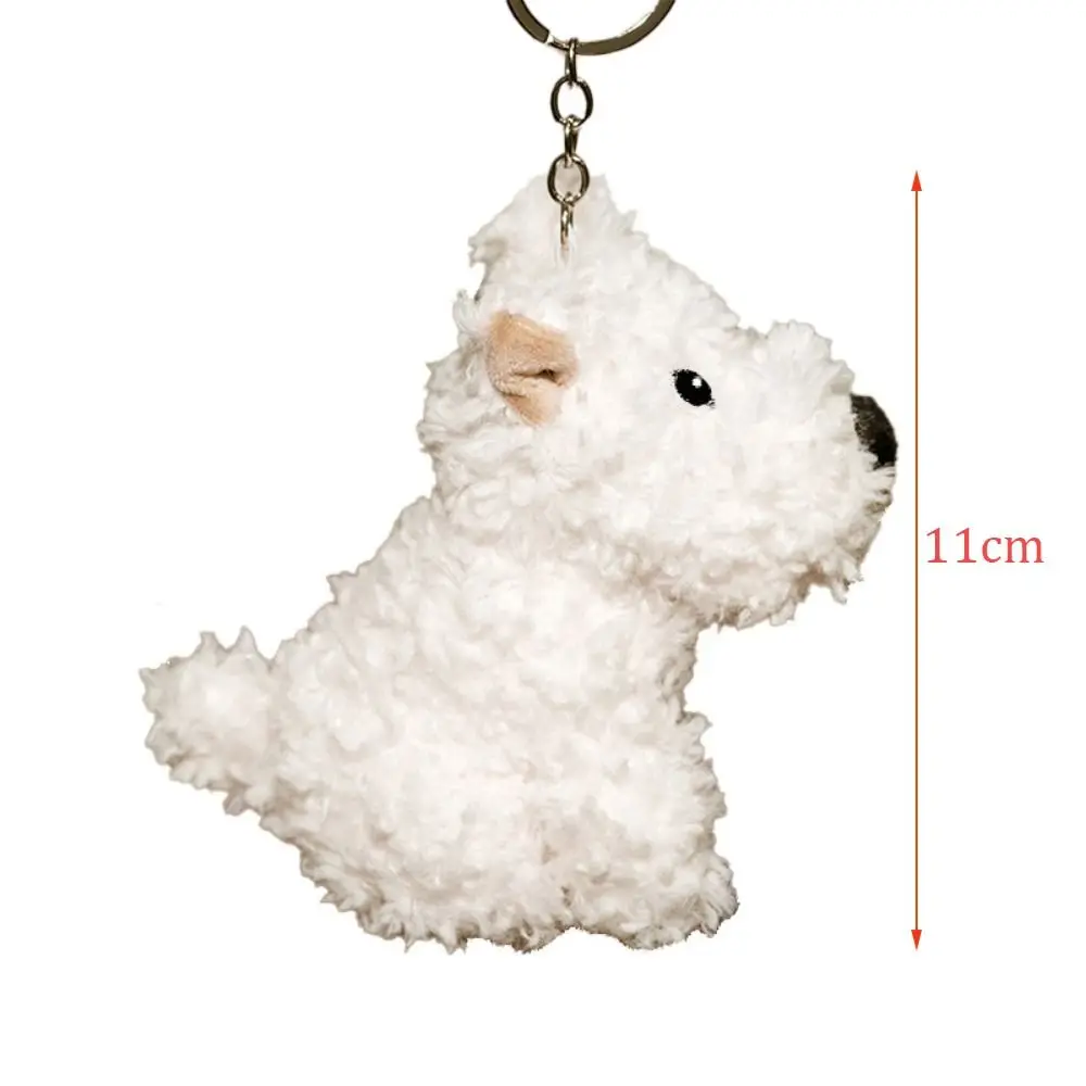 Porte-clés en peluche West Highlands, pendentif chiot, chien blanc, pendentif beurre Terrier, décoration de voiture, cadeaux