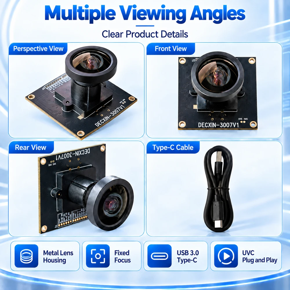 IMX678 8MP 4K 60FPS USB 3.0 CMOS Camera Module with UVC Plug and Play for Industrial Machine Vision Robotics and Video Streaming