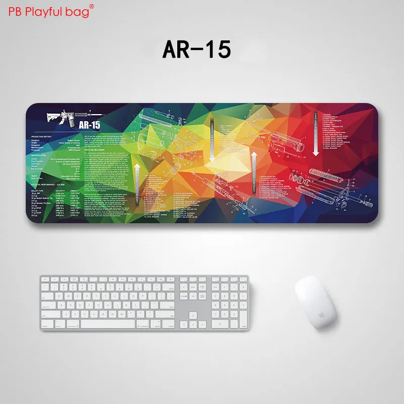 Gun Series Mouse Pad 915x305MM 430x280MM Rubber Cleaning Desk Mat Tactical Player Collection AR15 AK47 870 1911 P229 USP AC133 view 5