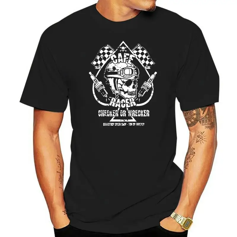 Dragstrip Clothing Checker Wrecker Cafe Racer Greaser 13  tattoo biker  t`shirt