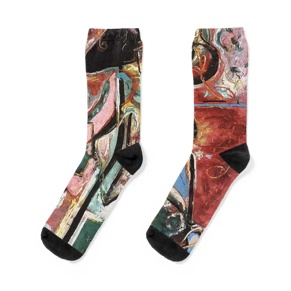 

Jackson pollock Socks Stockings Rugby custom sports winter thermal Male Socks Women's