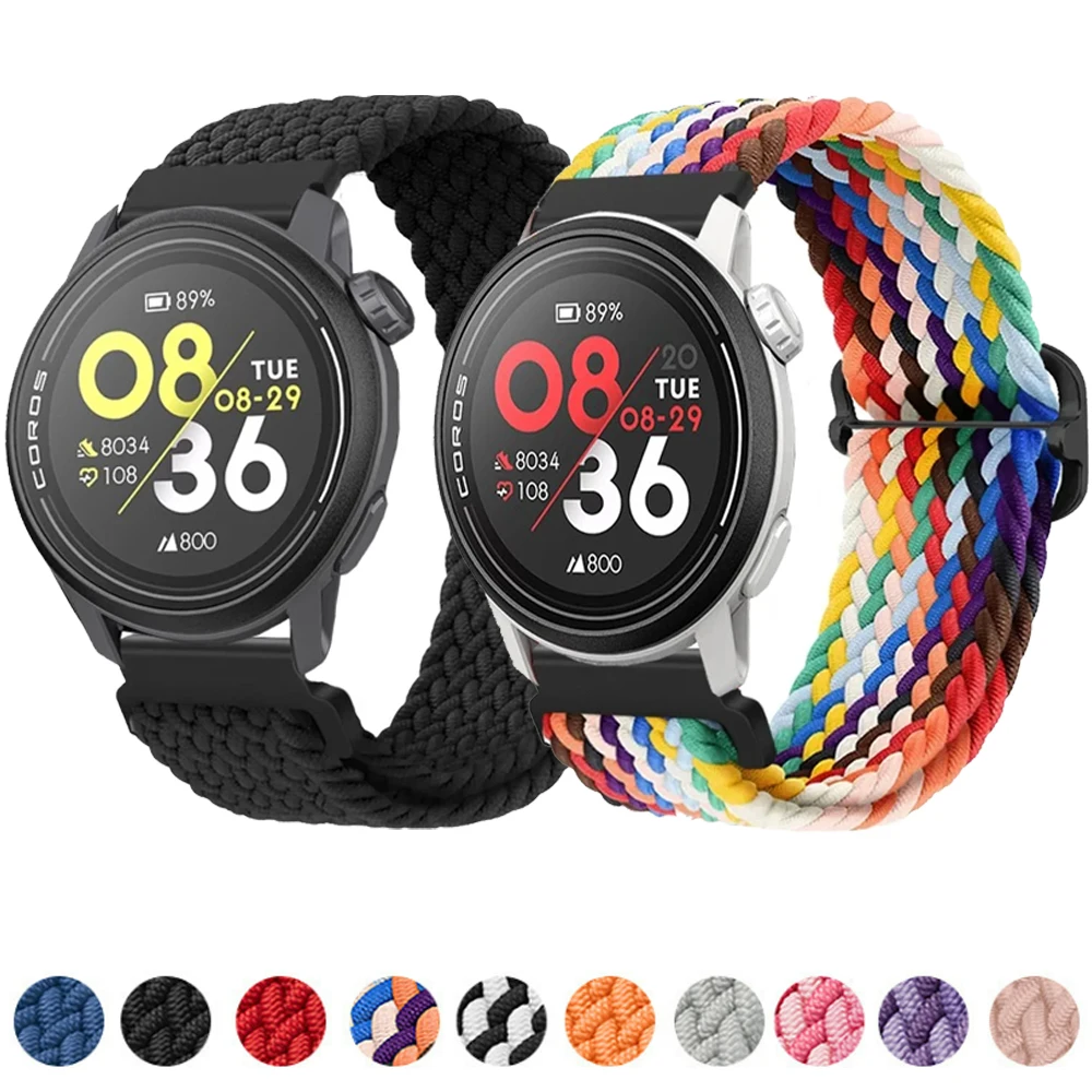 20 mm 22 mm Nylonarmband für COROS APEX 4 42 mm/2 Pro/PACE Pro 3 2 Atmungsaktives Armband für Suunto Race 2/Run/Ocean/Vertical 2 1 Band