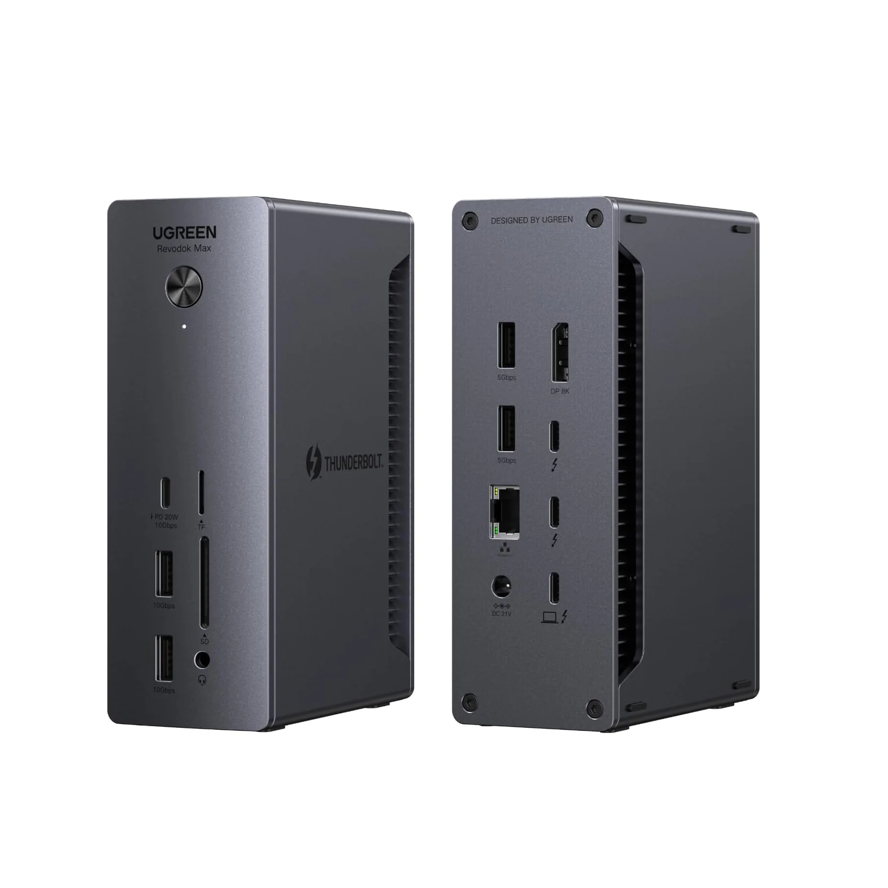 UGREEN Thunderbolt 4 Dock 13-in-1 40Gbps Docking Station with Dual 4K60Hz Single 8K Display, 90W Charging for Laptop