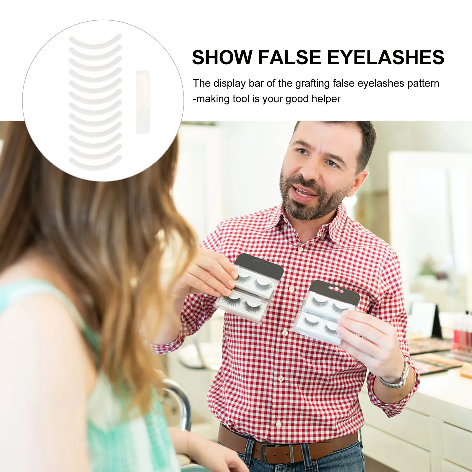 10-teiliger Wimpern-Display-Streifen, Wimpernhalter für die Verlängerungsanwendung, einfach zu wimperntransplantations-Werkzeugsatz mit