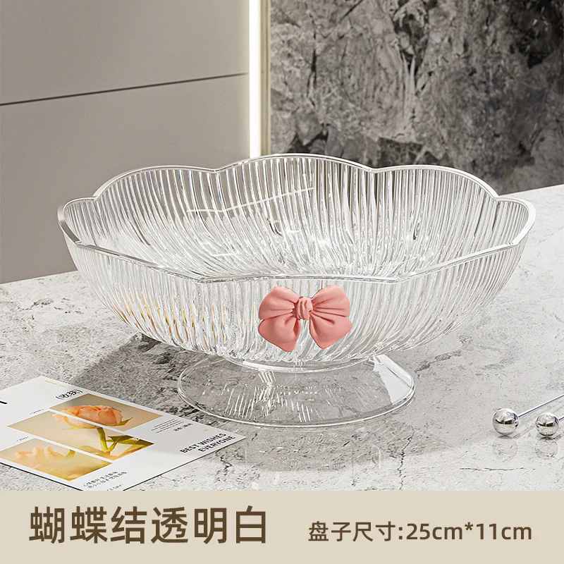 ら TrustHM4...”1 шт. пластиковая тарелка для конфет и фруктов для дома, журнальный столик, блюдо для конфет, высококачественное блюдо для размещения закусок, украшения