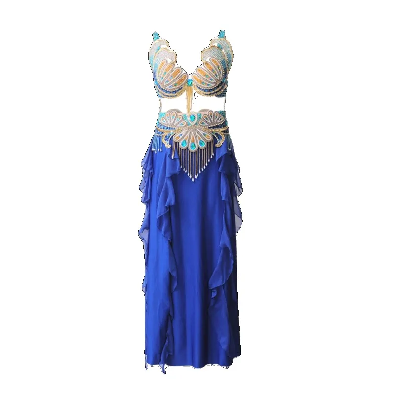 Customized Belly Dance Costume Set Fairy Practicedress High End Fashion Sexy Oriental Dance Performance Clothing Long Skirt