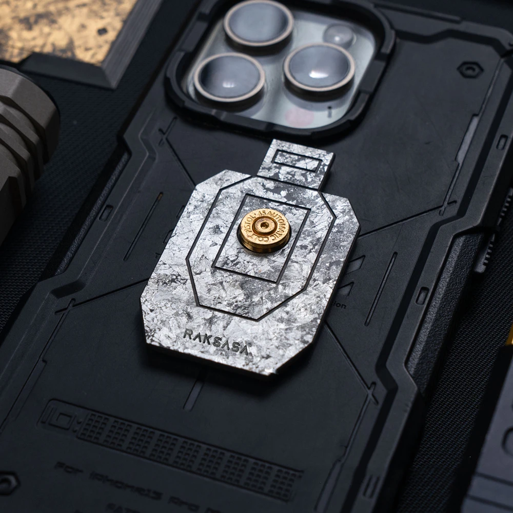 

Target Silver Foil Composite Carbon Fiber Patch Shooting Sports Inlaid Brass EDC Tactical with Hook for Clothing Backpack Decor