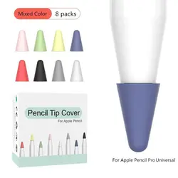 Silicone Case Substituição Dicas para Apple Pencil, Pen Tip, Nib Protector Cover, Stylus Pen Tip, USB C, 1 ° e 2 °, 8PCs