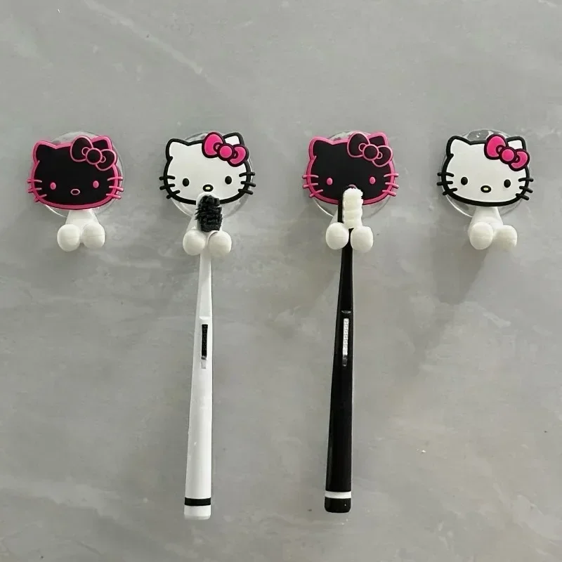 Sanrio Hello Kitty Toothbrush Storage Rack Cute Anime Cartoon Toothbrush Holder Bathroom Specific  Room Decoration Holiday Gifts