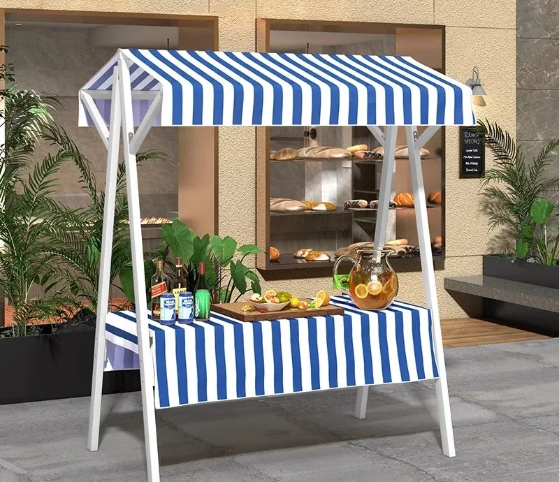 Mobile Foldable Booth Customized Outdoor Shed Display Rack Steel and Wooden Promotional Float Night Market Shelf