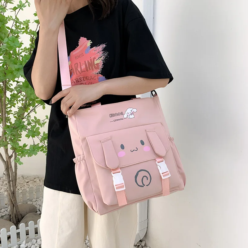 

Sanrio Crossbody Backpack Cinnamoroll Bag Kuromi Messenger Shoulder Bag Women Makeup Pouch Student Schoolbag Travel Bagpack Girl