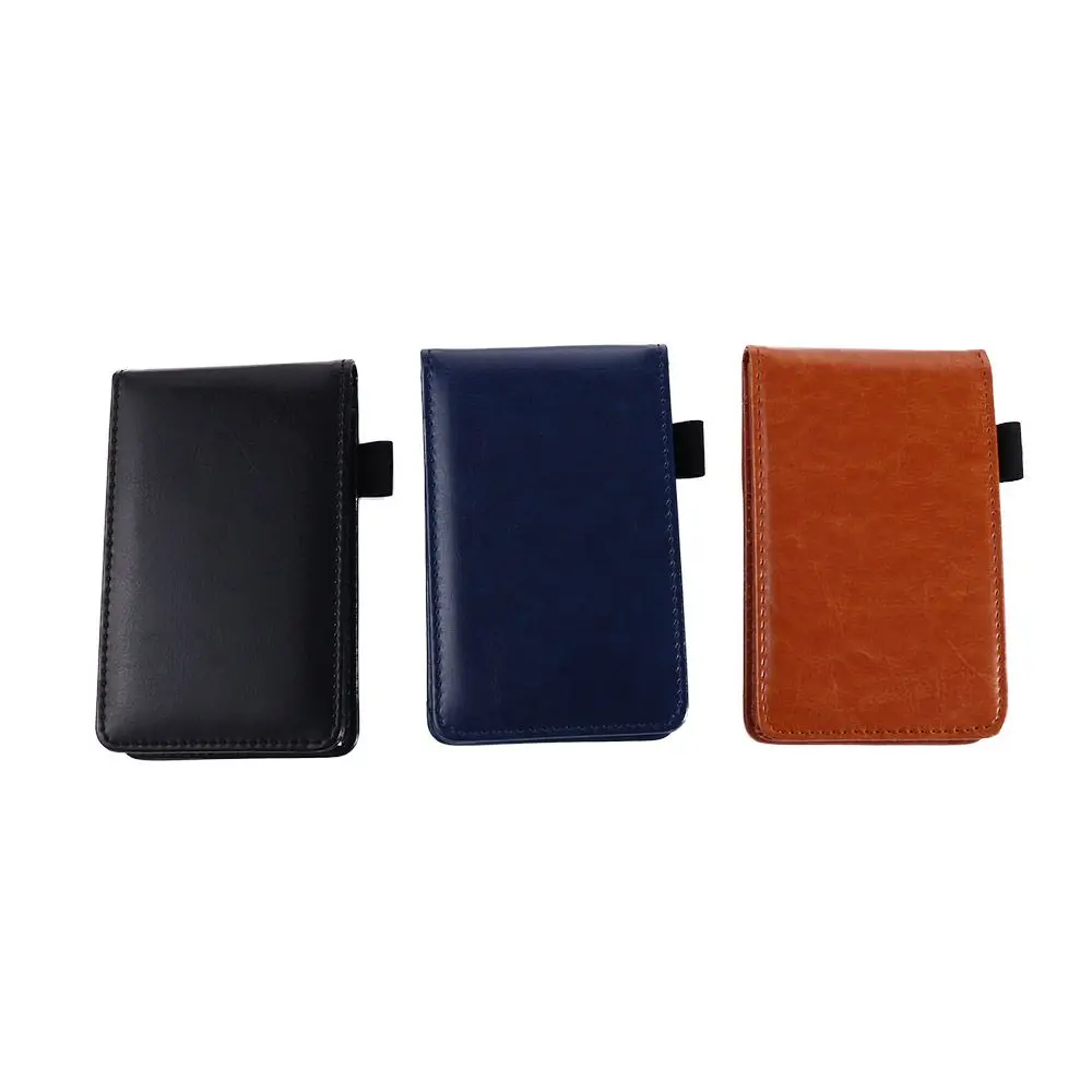 Multifunction Office Memo Pads Leather Cover Small Diary A7 Notebook Pocket Planner Business Memos Mini Notepad