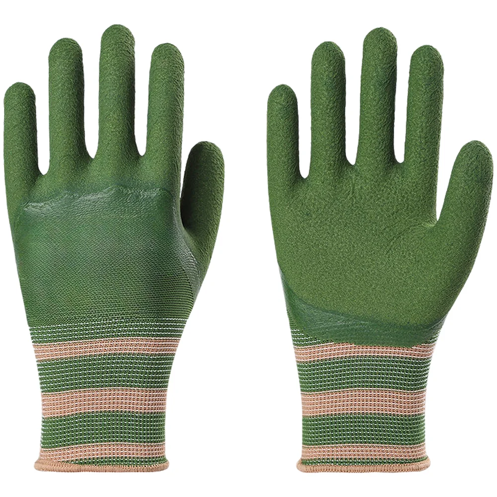 Rubber Foam Palm Gloves with Stretch Knit Back for Construction Safety and Multi Purpose Use in Labor Intensive Jobs