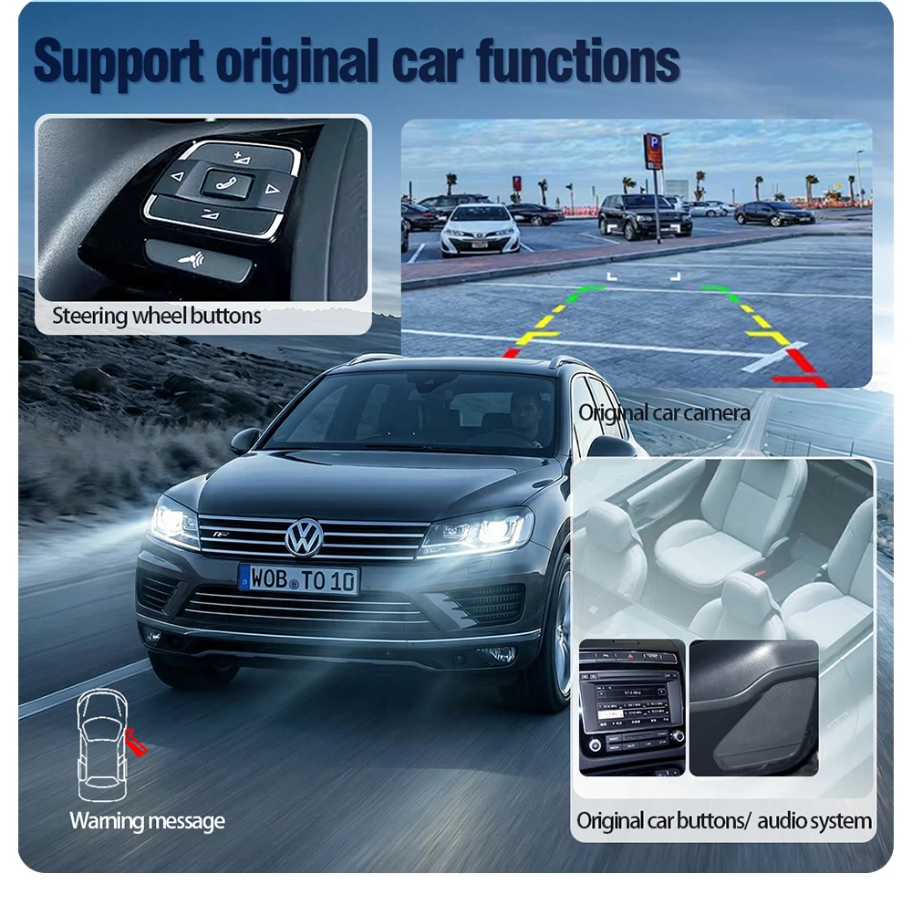 AUTOTOP Kabelloses CarPlay Android Auto Modul zur Fahrzeugmodifikation für Volkswagen VW Touareg RCD550 MirrorLink Airplay GPS Navi Wi-Fi – Detail 7