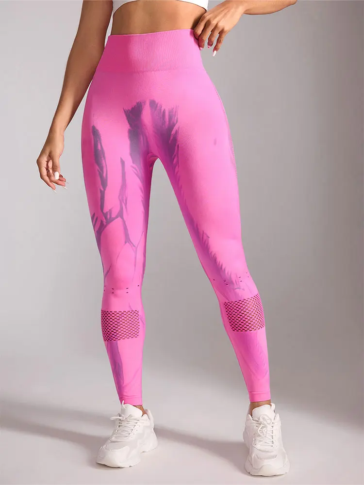 New Tie-Dye Yoga Pants Gym Leggings For Women Seamless High-Waisted Tight-Fitting Workout Leggings