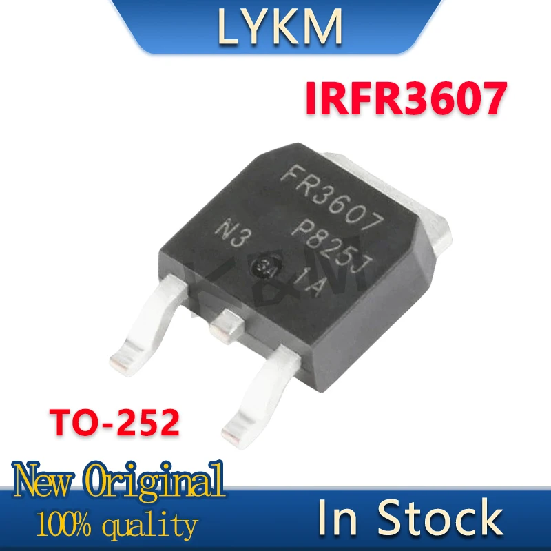 10/PCS New Original IRFR3607 FR3607 80A/75V TO 252N channel MOS FET In Stock