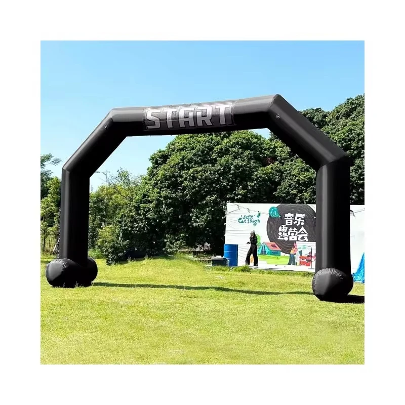 

Custom Inflatable Gate Arch Start Finish Line Inflatable Black Archway Advertising Inflatable Goal Arch