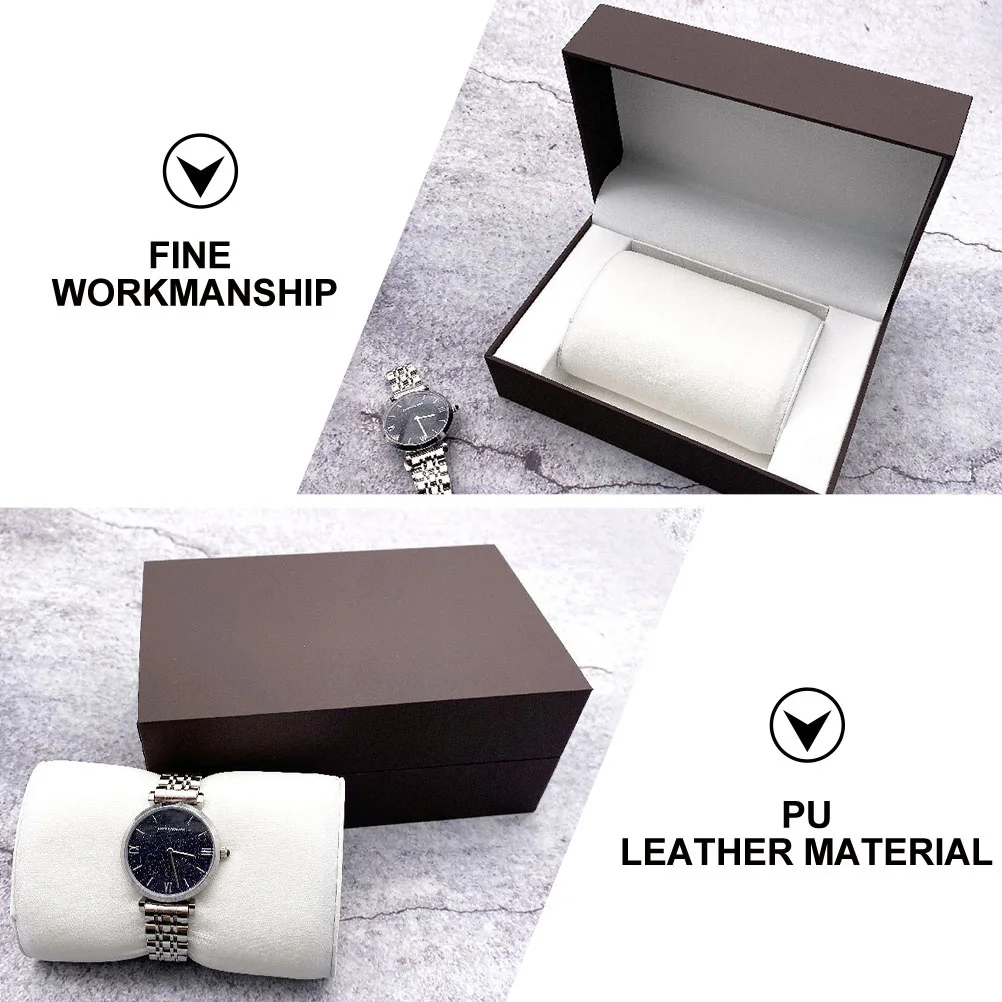 

PU Watch Jewelry Box Storage Case for Home Travel with Removable Pillows Watch Accessories Display Organizer