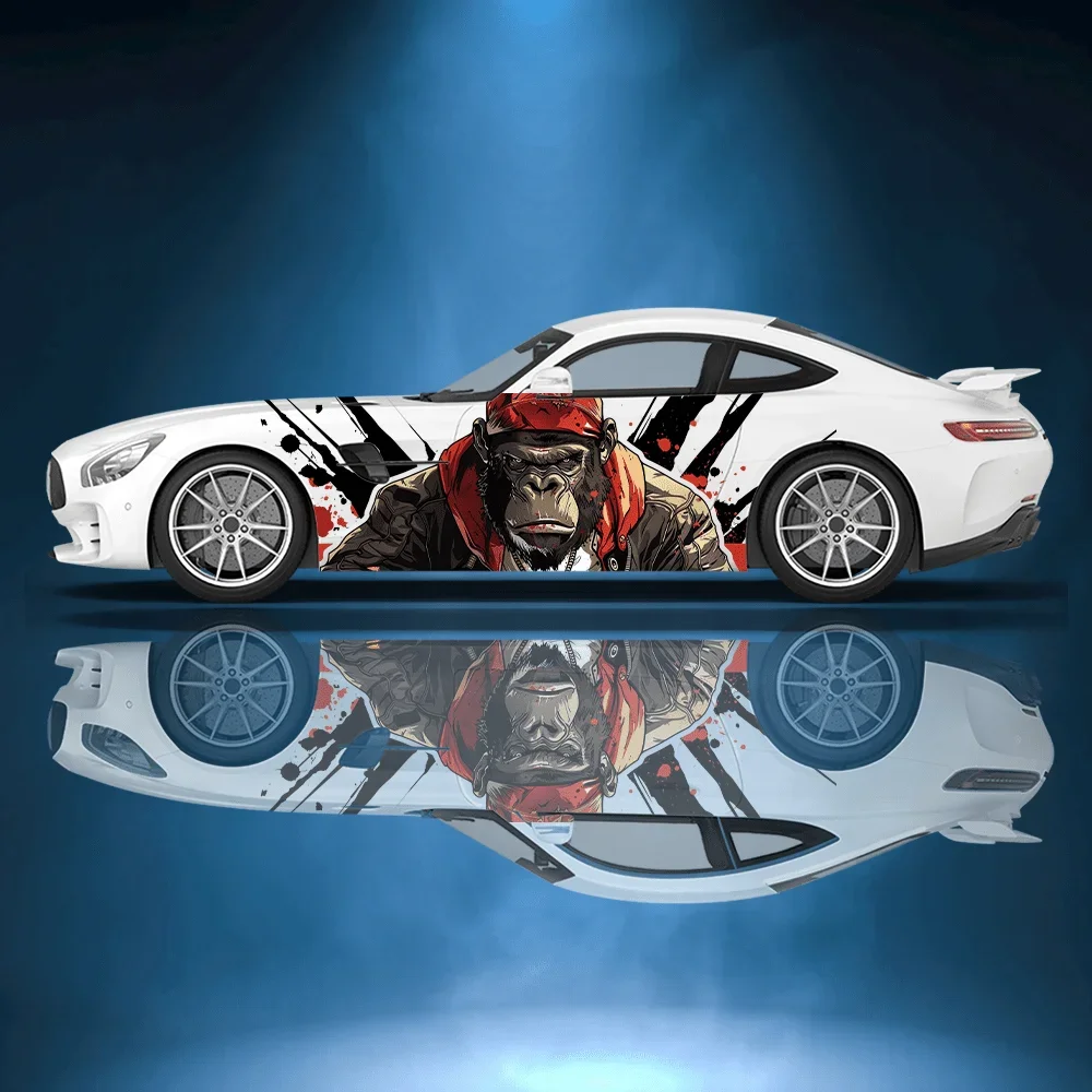 

Hip-hop Trend Violent Gorilla Car Side Sticker Decor,PVC Waterproof Scratch Resistant Decal,Car Protection,Auto Accessories Gift