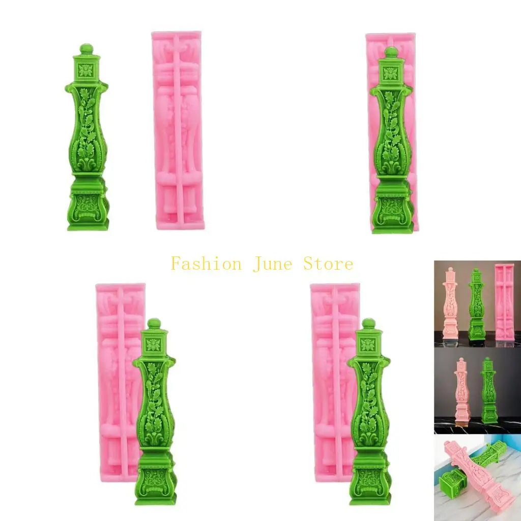 

N5KA Roman Column Mold Resin Clay Molds for Cake Decorations Handmade Scented Castings Molds