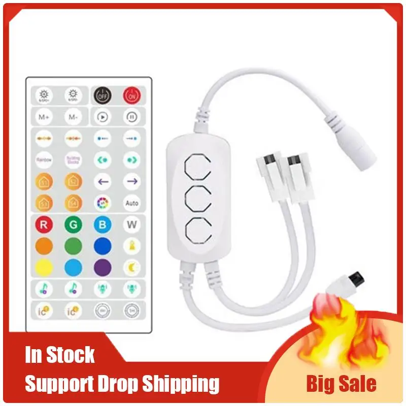 Лучшие предложения Светодиодный контроллер 44 клавиши Bluetooth с голосовой активацией Интеллектуальное затемнение Контроллер цветовой температуры полосы