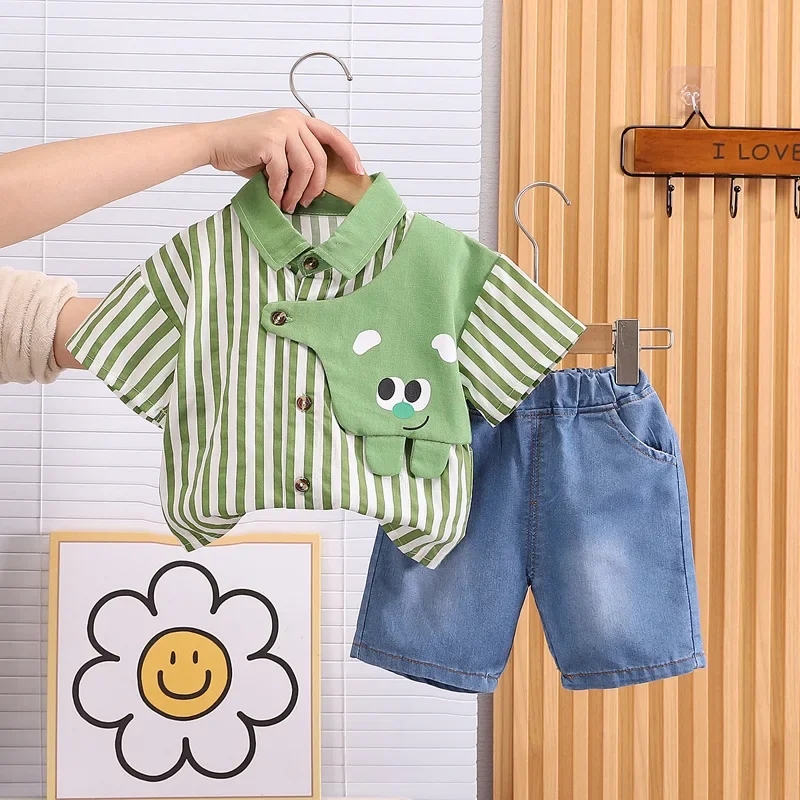 

New Summer Baby Clothes Suit Children Boys Shirt Shorts 2Pcs/Sets Fashion Infant Clothing Toddler Casual Costume Kids Tracksuits