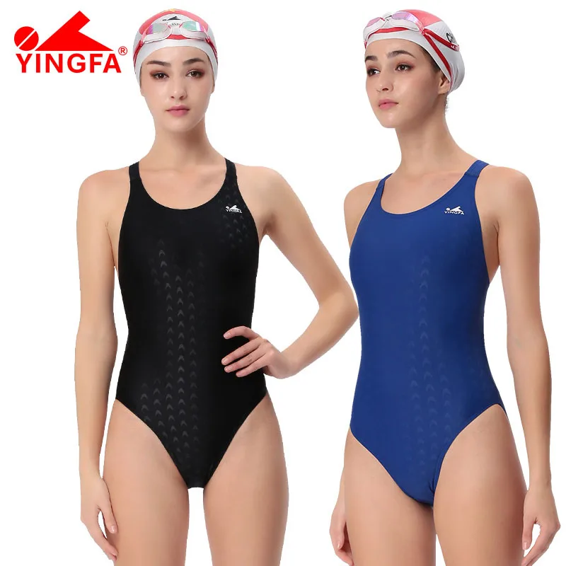 

Yingfa Fina Approved One Piece Training Competition Waterproof Sharkskin Chlorine Resistant Women's Swimwear Girl Swimsuit