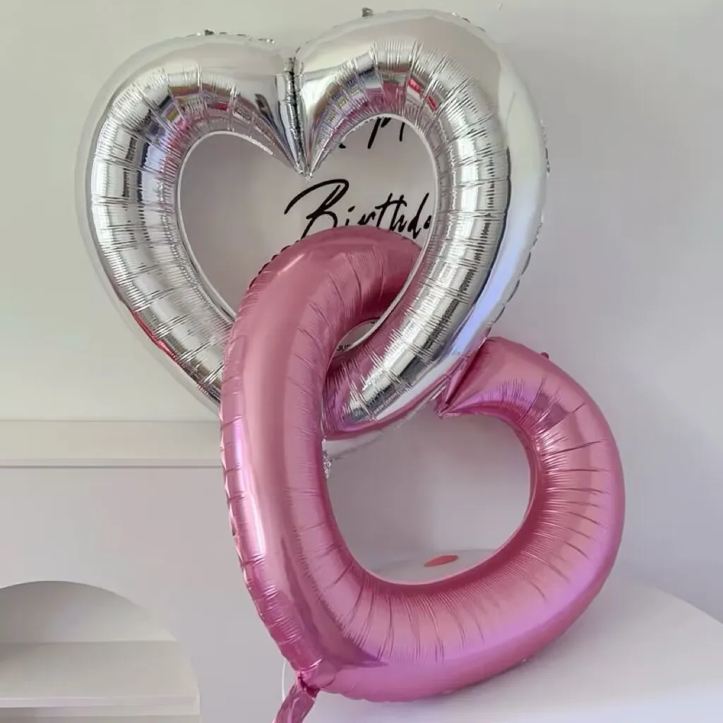 

40 inch Large Hollowed Out Heart Foil Balloon for Wedding Party Love Balloon Birthday Anniversaries Photo Shoots Frame Decorat